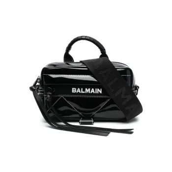 BALMAIN Logo Printed Top Handle Bag