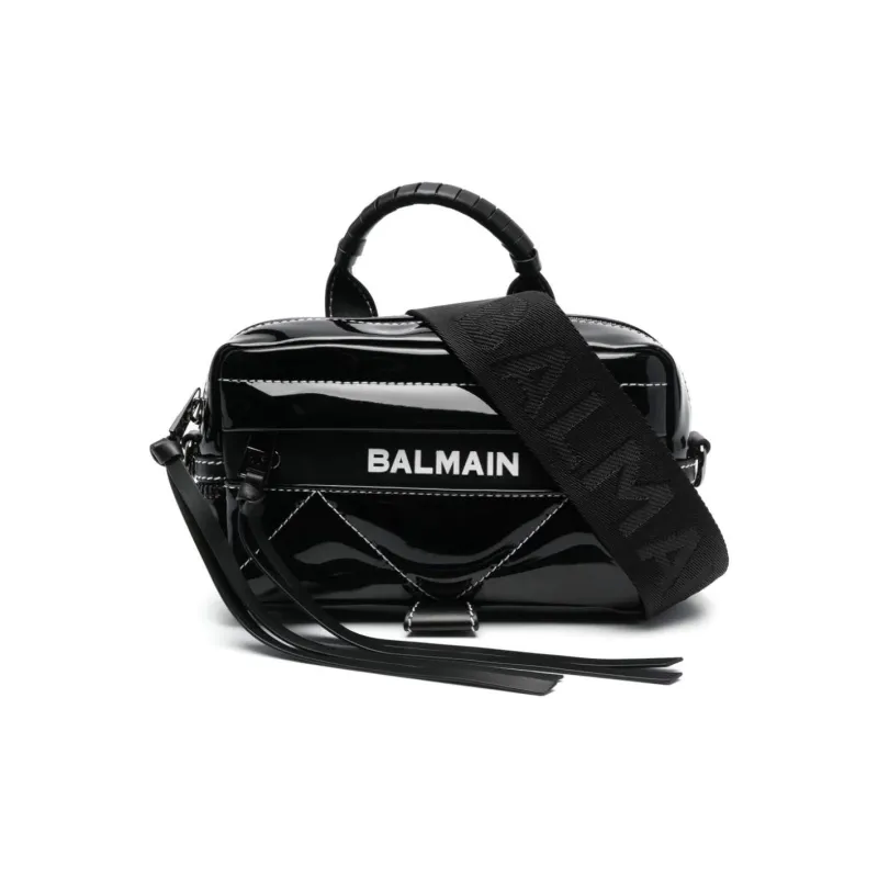 BALMAIN Logo Printed Top Handle Bag-0