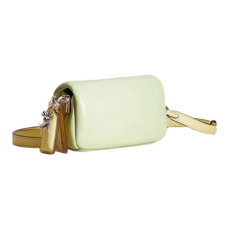 COACH Pillow Leather Cloud Bag Shoulder Bag Women's Grass Green-1