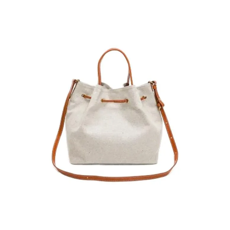 Furla Gioia Grained Leather Bucket Bags Shoulder Bag Crossbody Bag Mini Women's White-4