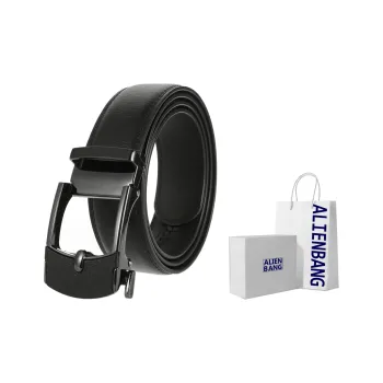 ALIEN BANG Cow Leather Leather Belts Men's Width 3.5CM