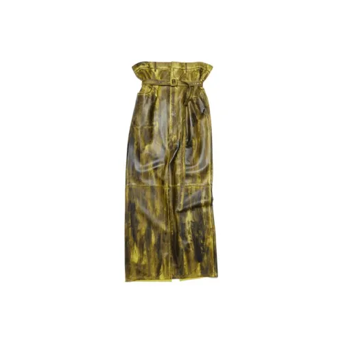 Acne Studios Denim Long Skirts Women's Yellow/Black