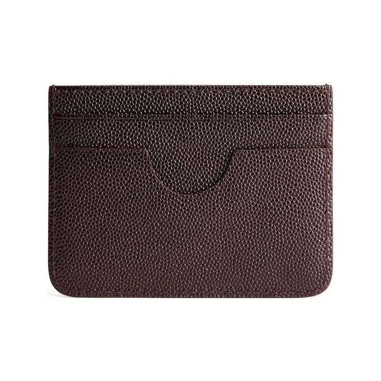 AMIPARIS Cow Leather Business Card Holder Card Case Men's Brown-1