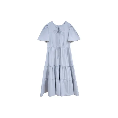 LE BEMIO Short-Sleeved Dresses Women's Silver Flash Gray