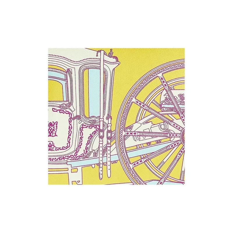 HERMES Carre Pocket Swift Calfskin Storage Bag With Insert Clutch Women's Lime-2