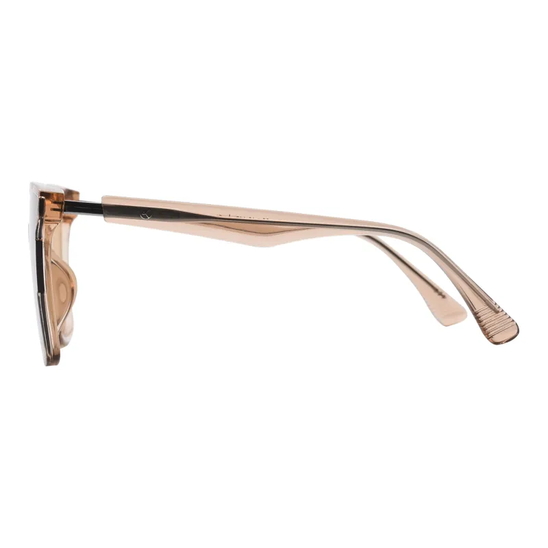 Sijue TR/Memory Plastic Alloy Square Sunglasses Unisex Black Frame/Tea Brown Frame-7