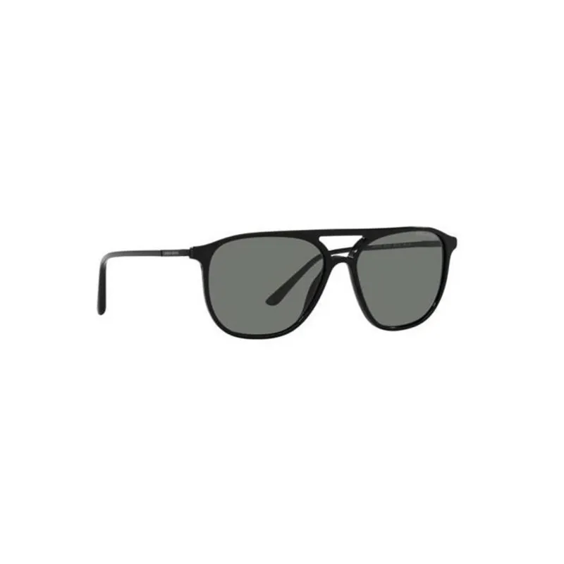 GIORGIO ARMANI Plate Frame Aviator Sunglasses Men's Black-1