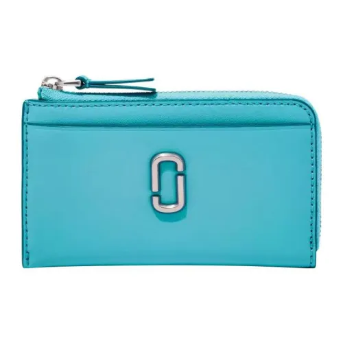 MARC JACOBS Smooth Leather Key Pouch Card Holder Wallet Regular Women's Blue