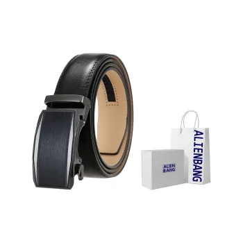 ALIEN BANG Cow Leather Leather Belts Men's Width  3.5cm