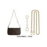 Round Buckle Heart Four-Leaf Clover+0.6cm Gold Copper 90cm Chain 102cm Total Length
