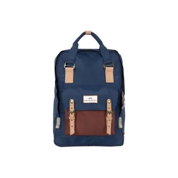 Doughnut Polyester Picnic Bag Backpack Large Size Unisex Dark Blue