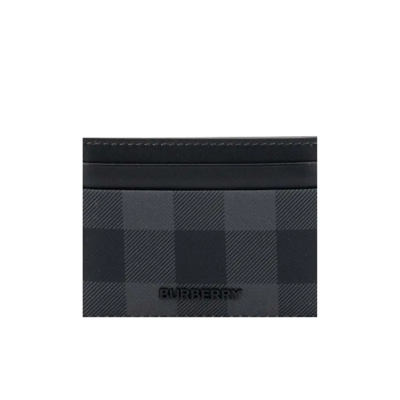 Burberry Cotton Wallet, Card Holder Men's Black Gray-10