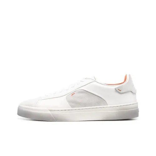 Santoni Skateboard Shoes Men Low-Top White/Orange