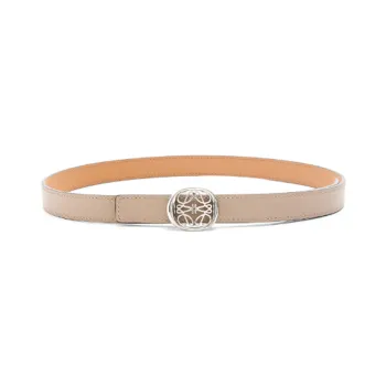 LOEWE Five-Hole Adjustable Double-Sided Belt Pin Buckle Leather Belts Women's Khaki/Orange Width: 2cm