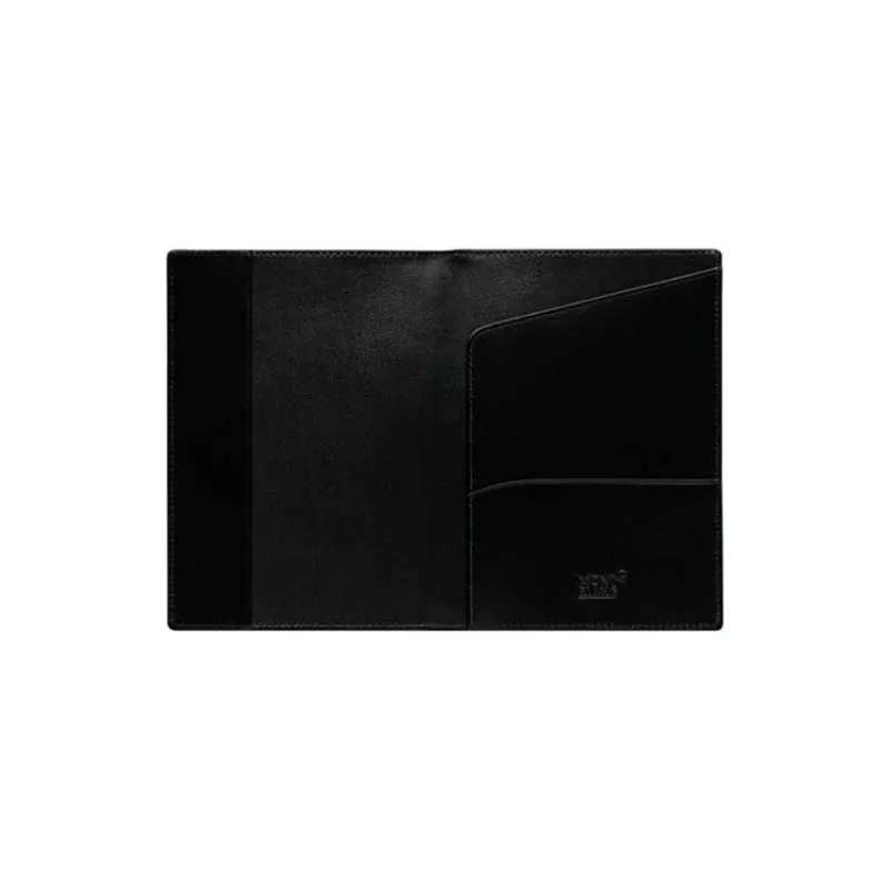 MONTBLANC Cow Leather Clutch Passport Holder Men's Black-4