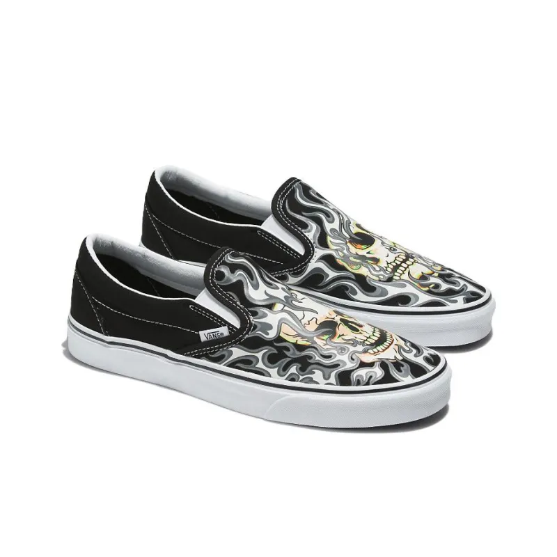 Vans Classic Slip On 'Flame Skull' Sneakers-1