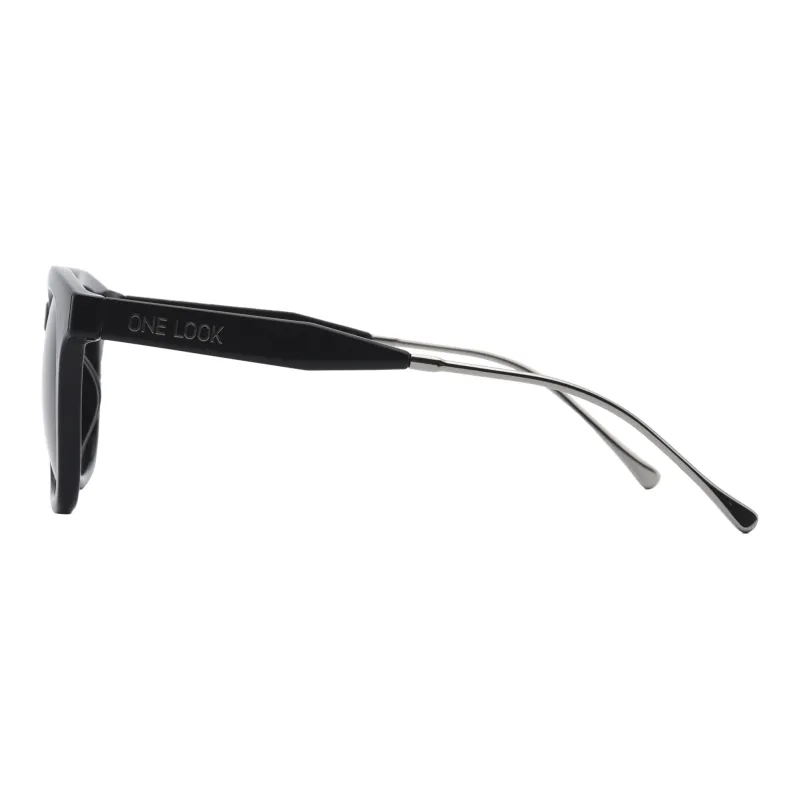 Sijue TR/Memory Plastic Round Sunglasses Unisex Black Frame/Leopard Print Frame-2