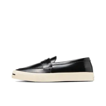 Converse Jack Purcell Loafer Rh Non slip Lightweight Low Top Skateboard Shoes Unisex Black Japan Version