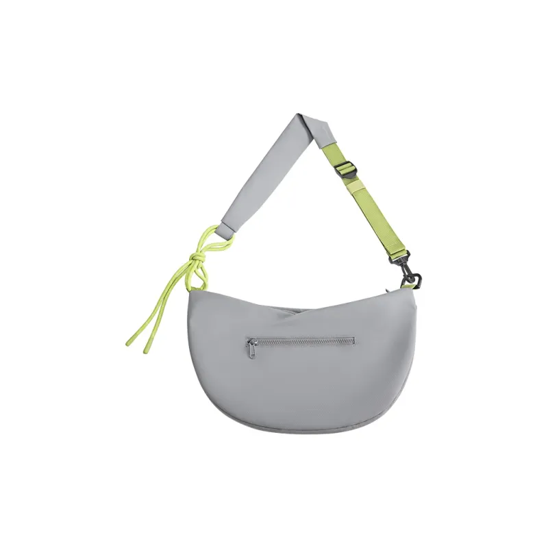 BAGSMART PU Dumpling Bag Crossbody Bag Regular Unisex Khaki/Functional Grey/Punk Black-6