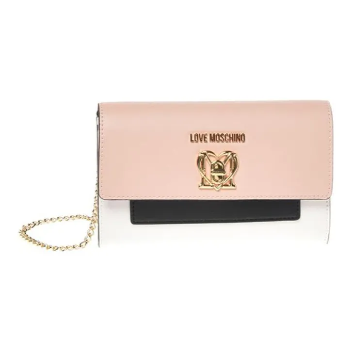 LOVE MOSCHINO Polyurethane Shoulder Bag, Crossbody Bag Women's Pink-1