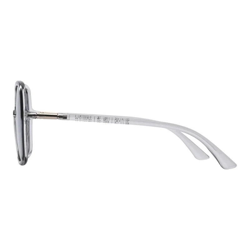 Sijue TR/Memory Plastic Irregular Shape Sunglasses Unisex Black Frame With Transparent Outline-7