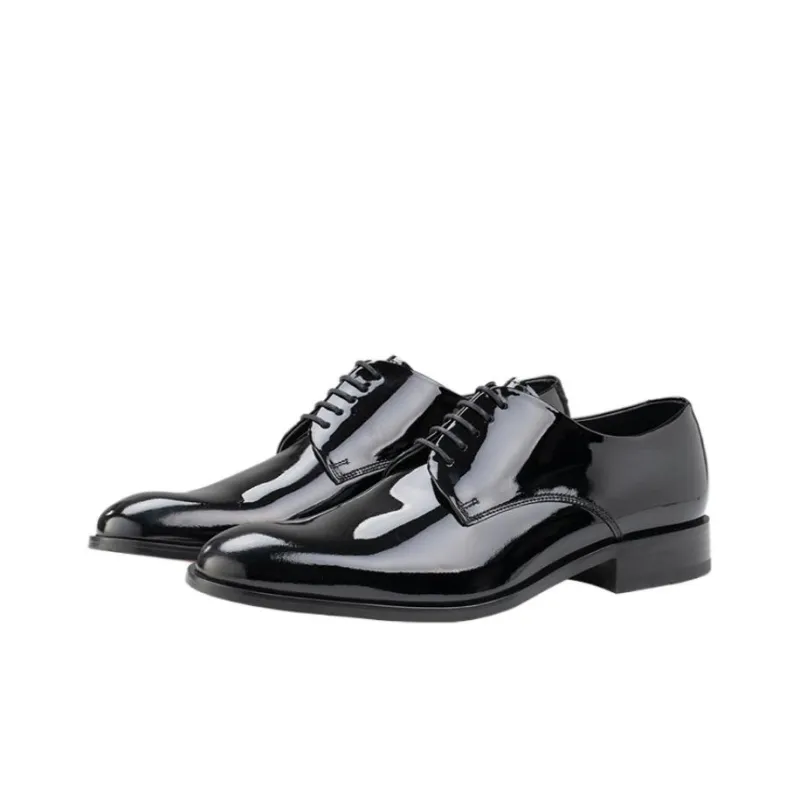 LOAKE Dress Shoes Men Low Top Black-4