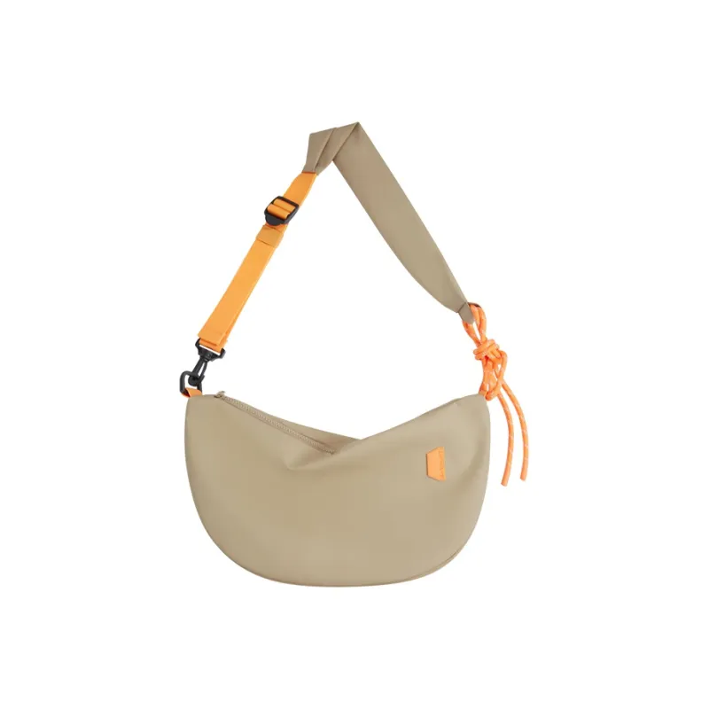 BAGSMART PU Dumpling Bag Crossbody Bag Regular Unisex Khaki/Functional Grey/Punk Black-0