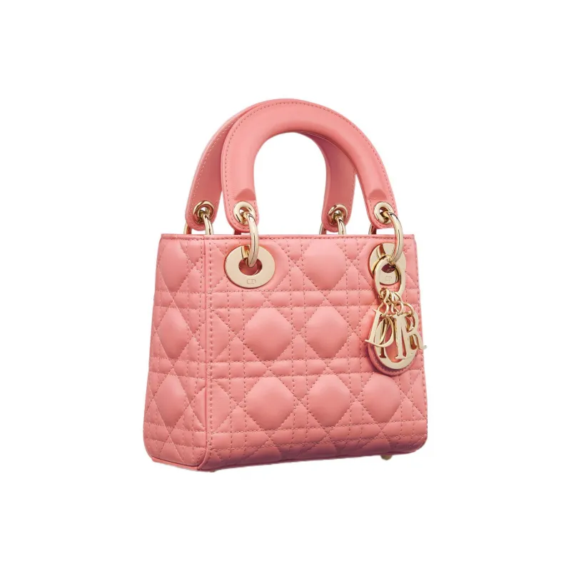 DIOR Lady Dior Sheepskin Dior Bag Shoulder Bag Crossbody Bag Handbag Mini Women's Light Pink-2