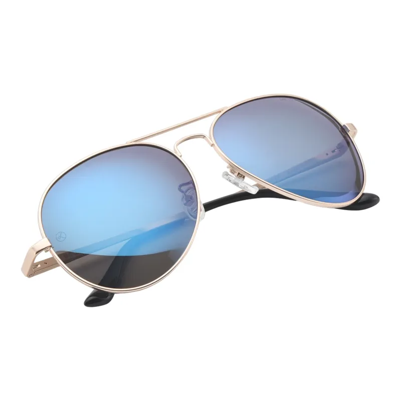 Sijue Aviator Sunglasses Unisex Gold Frame/Black Frame-2