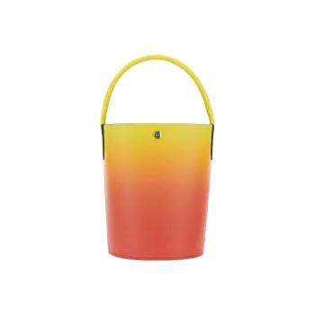 LONGCHAMP Épure Cow Leather Bucket Bag Handbag Women's Yellow & Lemon Yellow