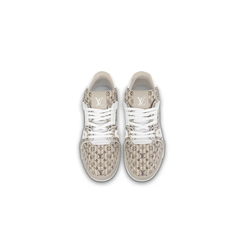 LOUIS VUITTON Lv Trainer Sneakers 'Beige Monogram'-3