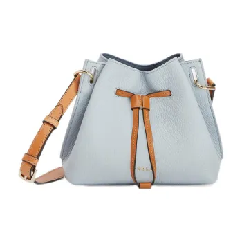 Furla Gioia Grained Calfskin Bucket Bags Shoulder Bag Crossbody Bag Mini Women's Sky Blue