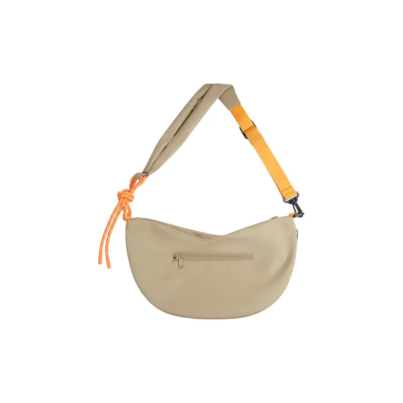 BAGSMART PU Dumpling Bag Crossbody Bag Regular Unisex Khaki/Functional Grey/Punk Black-1