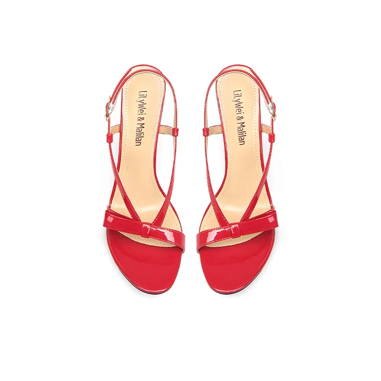 Lily Wei Qionghua High Heels 10cm Women's Red-2