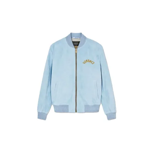 VERSACE SEASHELL BAROQUE Jackets Men Light Blue