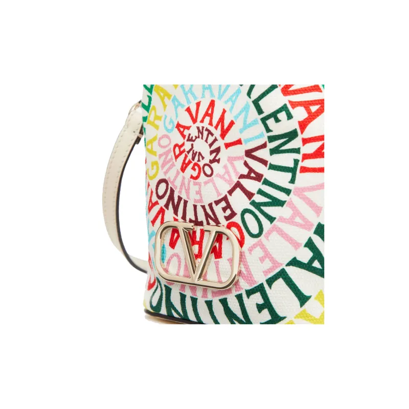 Valentino GARAVANI Canvas Bag, Bucket Bag, Shoulder Bag, Crossbody Bag, Handbag Mini Women's Multicolor-6