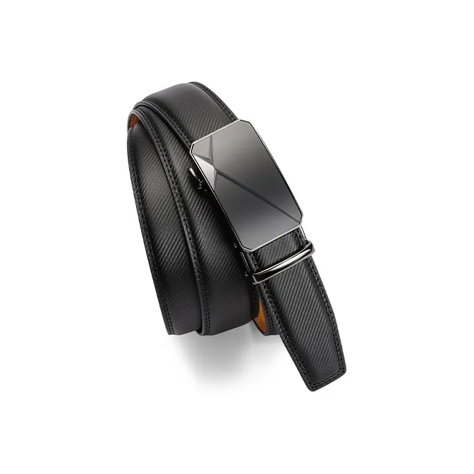 FREE RABBITⅡ Business Jeans With Automatic Buckle Leather Belts Men's 3.5cm-4