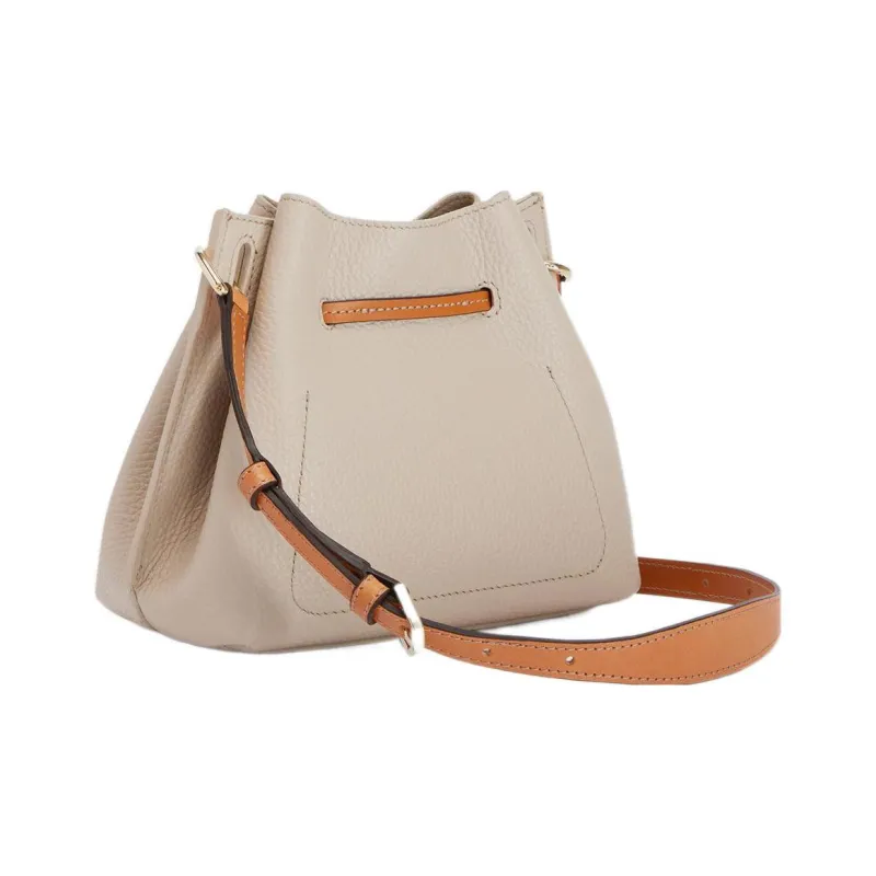 Furla Gioia Grained Calfskin Bucket Bags Shoulder Bag Crossbody Bag Mini Women's Beige-2