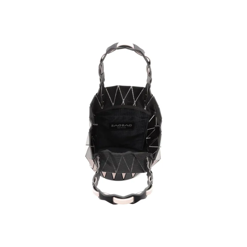 ISSEY MIYAKE Basket Vinyl Chloride Resin Basket Bag Handbag Regular Women's Black & Light Beige-2