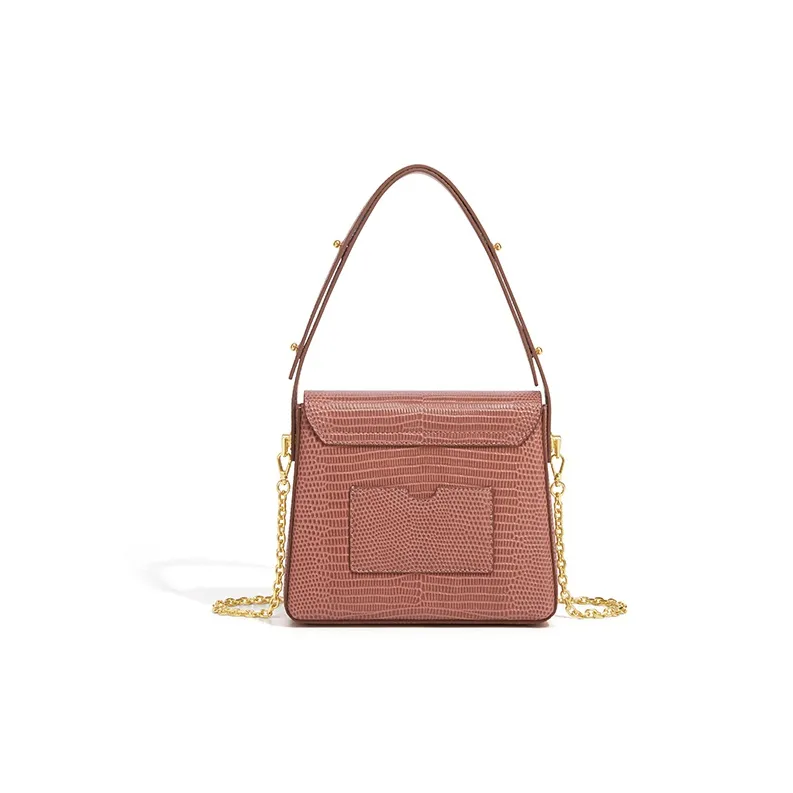 Gong Xuan Lizard Embossed Cow Leather Chain Bag, Shoulder Bag, Crossbody Bag, Handbag Regular Women's-10