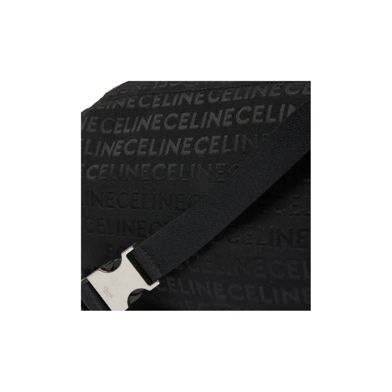 CELINE Jacquard Calfskin One Shoulder Crossbody Bag, Sling Bag, Fanny Pack Men's Black-4