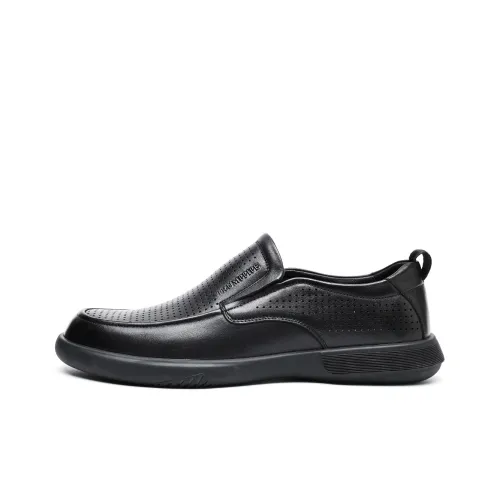 TRUMPPIPE Men's Casual Shoes Men Low-Top Black