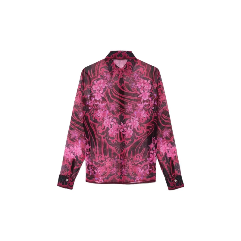 VERSACE Shirts Women's Fuchsia Flower-1