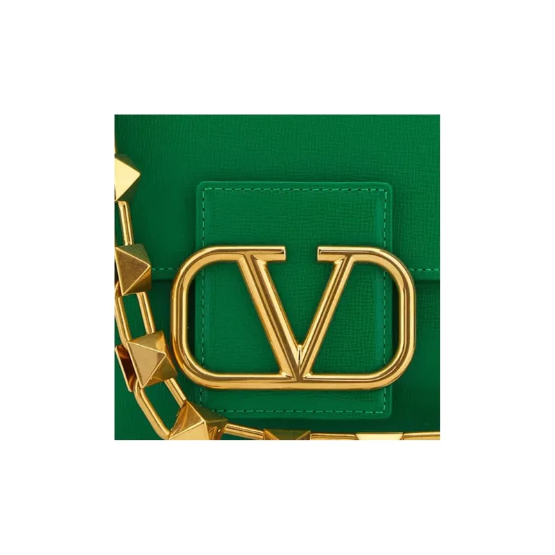 Valentino GARAVANI Calfskin Shoulder Bag, Crossbody Bag Women's Green-4
