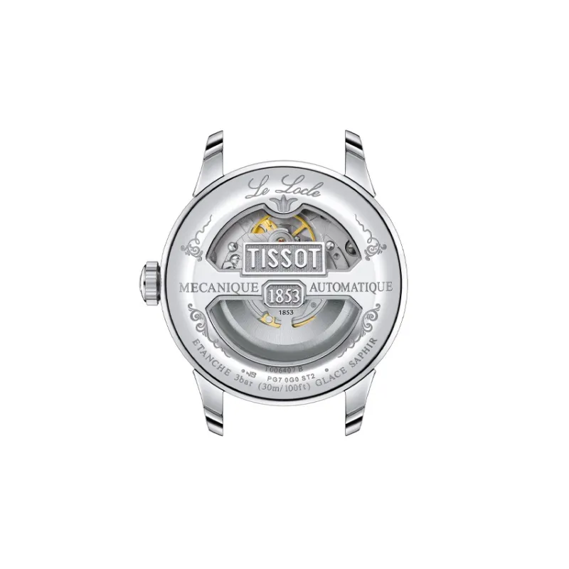 TISSOT Le Locle Collection Mechanical Movement Men's Watch 39.3mm White Dial-3