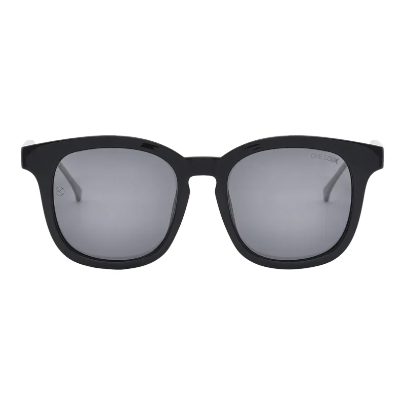 Sijue TR/Memory Plastic Round Sunglasses Unisex Black Frame/Leopard Print Frame-3