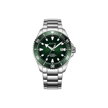 Fiyta Ocean Express Automatic Mechanical Movement Stainless Steel Strap Watch Men's Watches Green Dial
