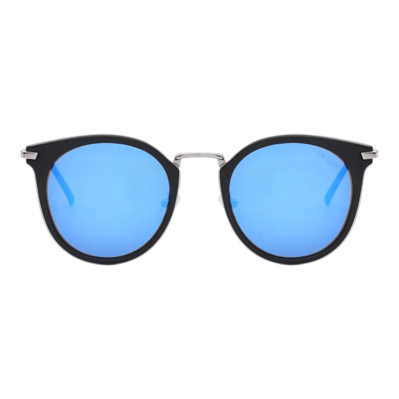 Sijue Alloy Round Sunglasses Unisex Pink Frame/Black Frame-1