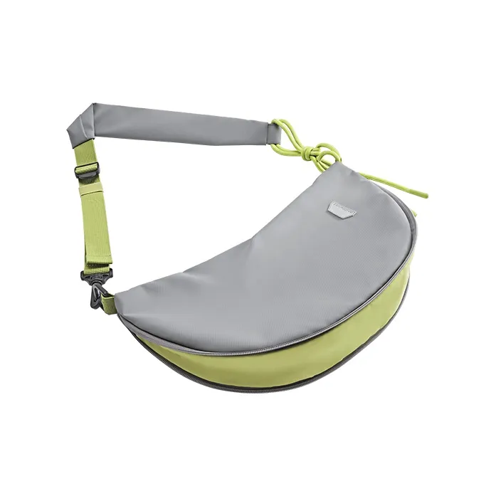 BAGSMART PU Dumpling Bag Crossbody Bag Regular Unisex Khaki/Functional Grey/Punk Black-8
