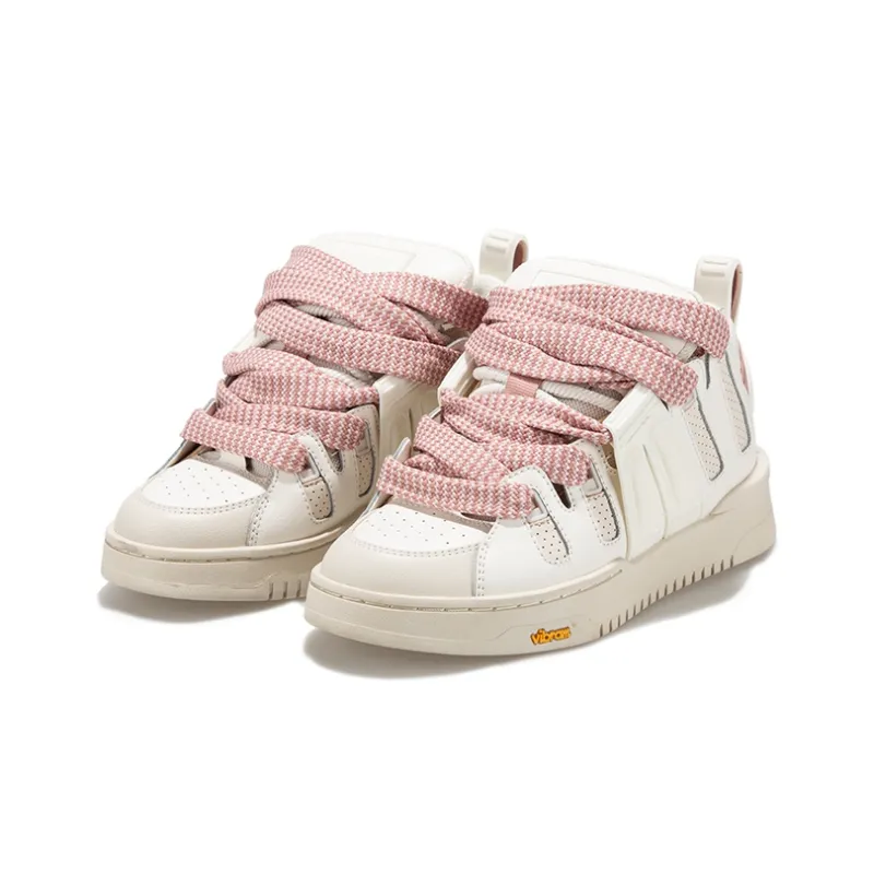 Palladium Skate Comfortable Low Top Skateboard Shoes Women's Pink White-1